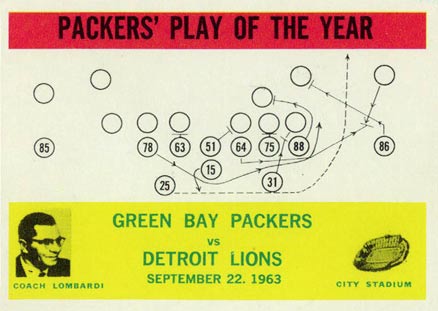 1964 Philadelphia Packers' Play of the Year #84 Football Card
