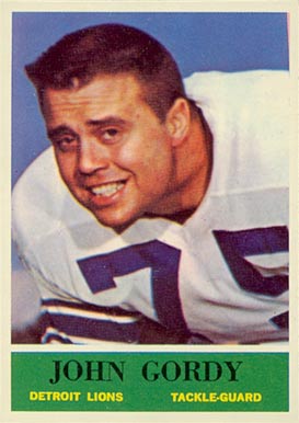 1964 Philadelphia John Gordy #60 Football Card