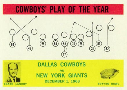 1964 Philadelphia Cowboy's Play of the Year #56 Football Card