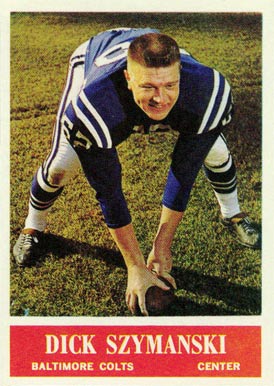 1964 Philadelphia Dick Szymanski #11 Football Card