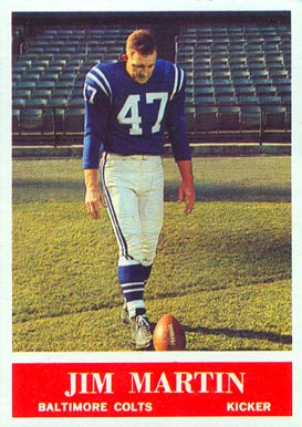 1964 Philadelphia Jim Martin #5 Football Card