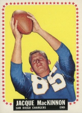 1964 Topps Jacque Mackinnon #167 Football Card