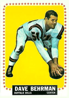 1964 Topps Dave Behrman #24 Football Card