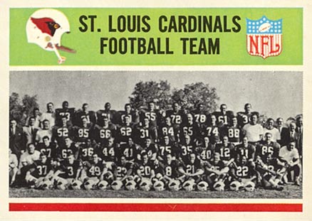 1965 Philadelphia St. Louis Cardinals Team #155 Football Card