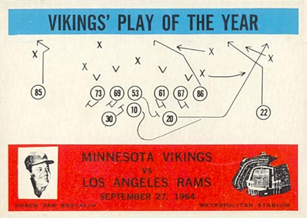 1965 Philadelphia Vikings play of the year #112 Football Card