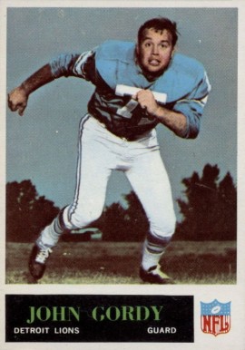 1965 Philadelphia John Gordy #62 Football Card