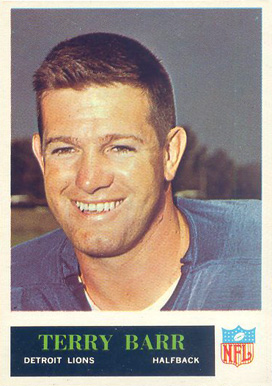 1965 Philadelphia Terry Barr #58 Football Card