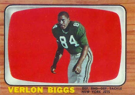 1966 Topps Verlon Biggs #90 Football Card