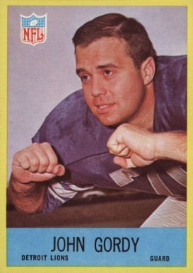 1967 Philadelphia John Gordy #64 Football Card