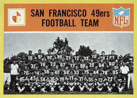 1967 Philadelphia San Francisco 49ers Team #169 Football Card