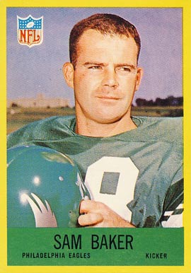 1967 Philadelphia Sam Baker #134 Football Card