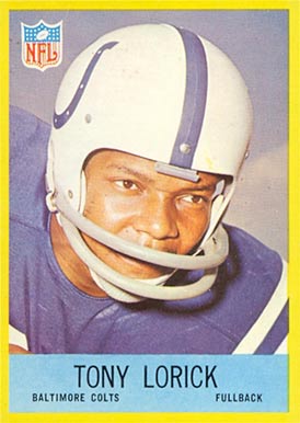 1967 Philadelphia Tony Lorick #18 Football Card