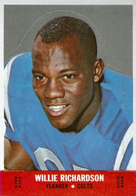 1968 Topps Stand-Ups Willie Richardson # Football Card