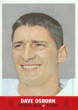 1968 Topps Stand-Ups Dave Osborn # Football Card