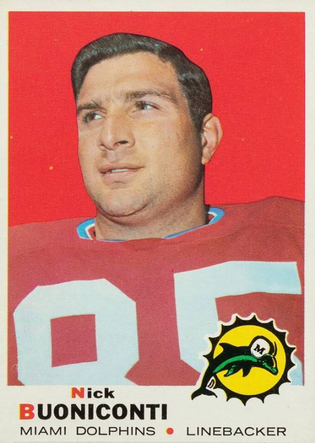 1969 Topps Nick Buoniconti #192 Football Card