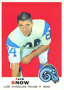 1969 Topps Jack Snow #256 Football Card