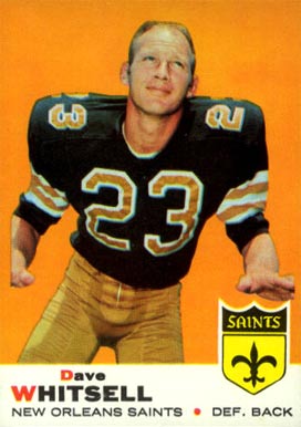 1969 Topps Dave Whitsell #14 Football Card