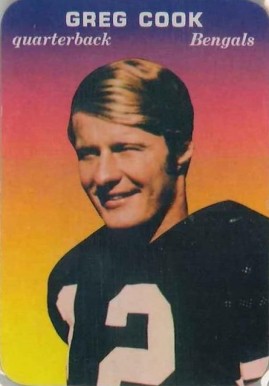 1970 Topps Super Glossy Greg Cook #23 Football Card