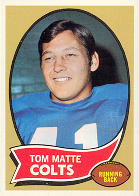 1970 Topps Tom Matte #142 Football Card
