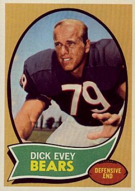 1970 Topps Dick Evey #106 Football Card