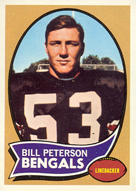1970 Topps Bill Peterson #16 Football Card