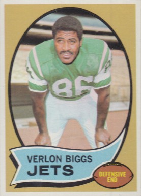 1970 Topps Verlon Biggs #3 Football Card