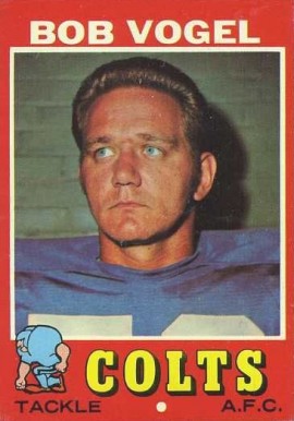 1971 Topps Bob Vogel #199 Football Card