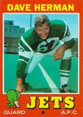 1971 Topps Dave Herman #124 Football Card