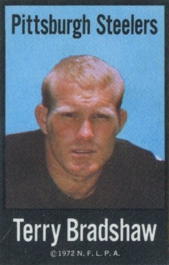 1972 NFLPA Iron Ons Terry Bradshaw # Football Card
