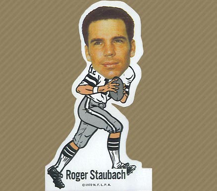 1972 NFLPA Vinyl Stickers Roger Staubach # Football Card