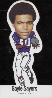 1972 NFLPA Vinyl Stickers Gale Sayers # Football Card
