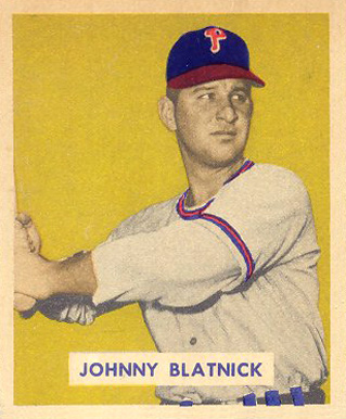 1949 Bowman Johnny Blatnick #123 Baseball Card