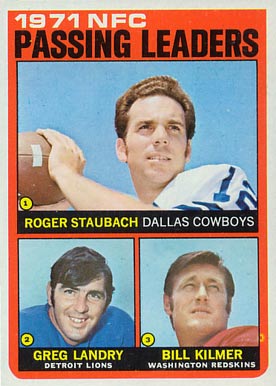 1972 Topps NFC Passing Leaders #4 Football Card