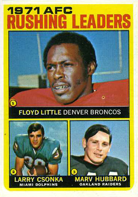 1972 Topps AFC Rushing Leaders #1 Football Card