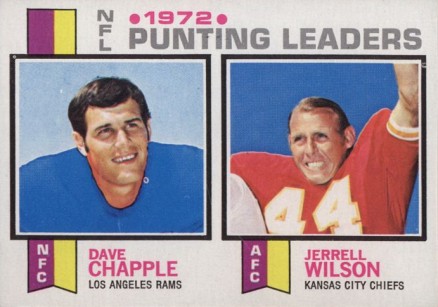 1973 Topps Punting Leaders #6 Football Card