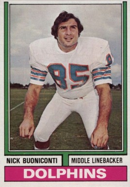 1974 Topps Nick Buoniconti #505 Football Card