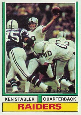 1974 Topps Ken Stabler #451 Football Card