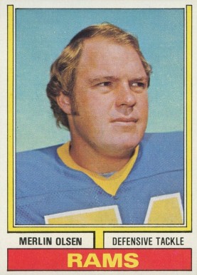 1974 Topps Merlin Olsen #205 Football Card