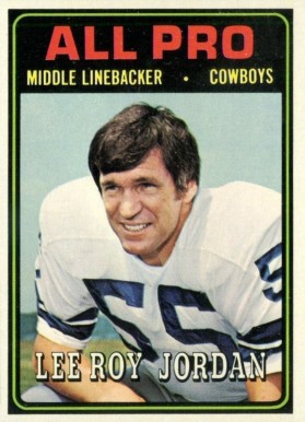 1974 Topps Lee Roy Jordan #138 Football Card