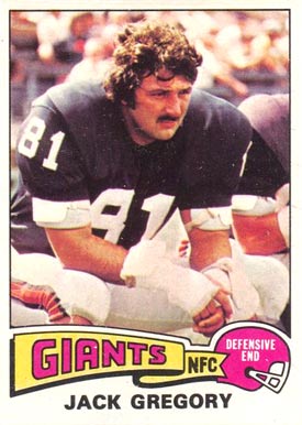 1975 Topps Jack Gregory #422 Football Card