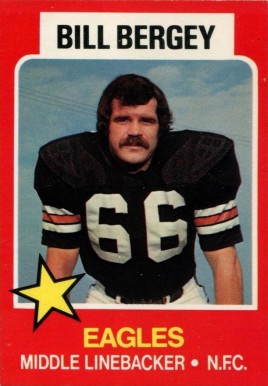 1975 Wonder Bread Bill Bergey #19 Football Card