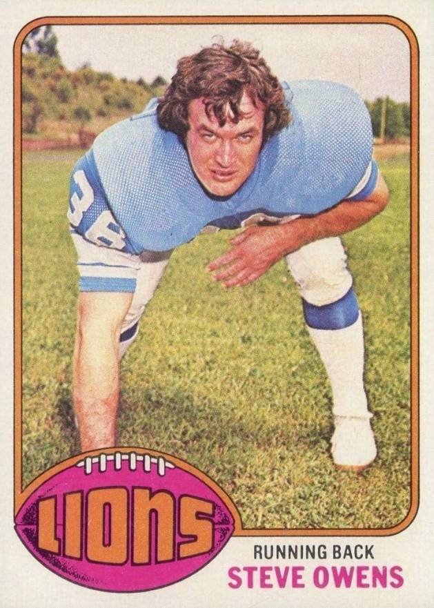 1976 Topps Steve Owens #508 Football Card