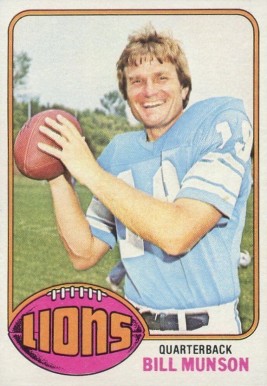 1976 Topps Bill Munson #404 Football Card