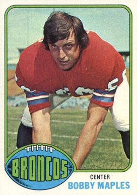 1976 Topps Bobby Maples #384 Football Card