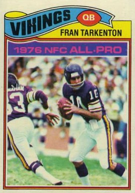 1977 Topps Fran Tarkenton #400 Football Card