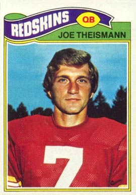 1977 Topps Joe Theismann #74 Football Card