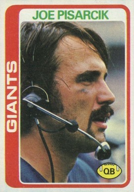 1978 Topps Joe Pisarcik #7 Football Card