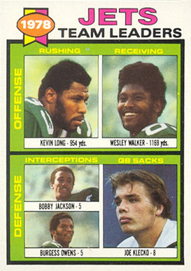 1979 Topps Jets Team Leaders #226 Football Card