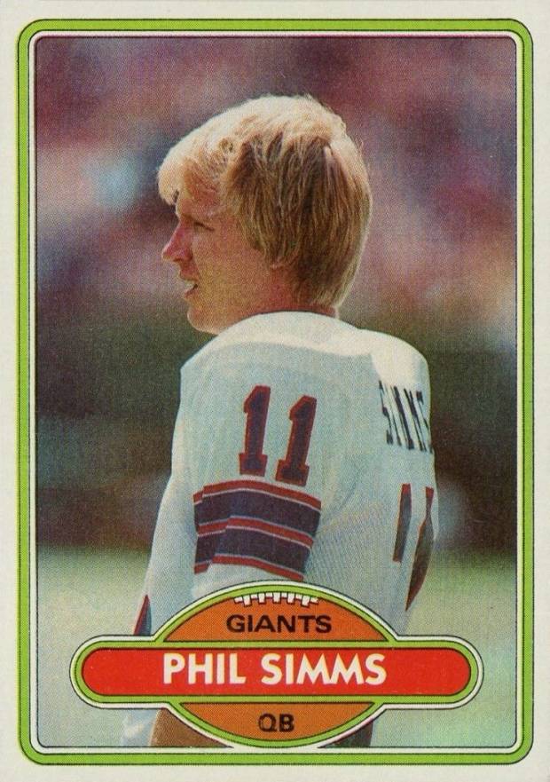 1980 Topps Phil Simms #225 Football Card