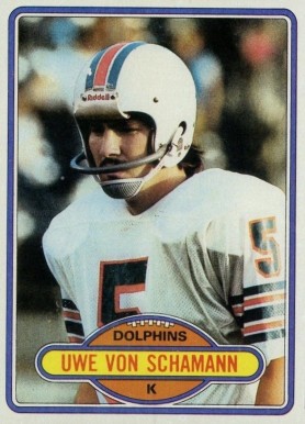 1980 Topps Uwe Von Schamann #421 Football Card